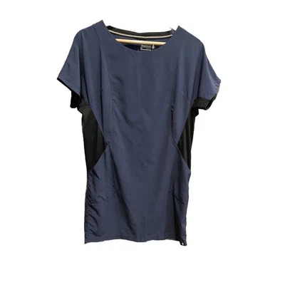 Camisa de vestir para mujer Smartwool mezcla de lana merino azul marino manga corta talla XS Foto 1 de 4