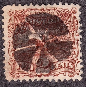 US 113 2c Used Circle of Wedges Cancel VF-XF SCV $90 - Picture 1 of 2