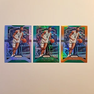 2019 Prizm Bill Russell Mojo /25 Green /25 Orange /49 MINT x3 Cards - Picture 1 of 5