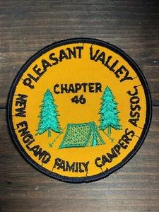 Vintage New England Family Campers Assoc, Pleasant Valley Aufnäher - 4" rund - Bild 1 von 3