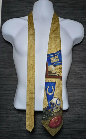 NFL Indianapolis Colts Football 100% Silk Men's  57" Tie Cover