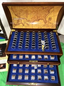 The State Quarters Treasure Chest – Danbury Mint – Quarter Set with Key - Picture 1 of 10