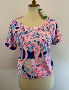 Lilly Pulitzer Womens Dossie Shirt Pelican Pink Size Small - - Picture 1 of 4