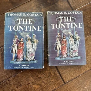 THE TONTINE VON THOMAS B. COSTAIN 1955 BUCH CLUBAUSGABE SEHR GUTER ZUSTAND ZWEI BÄNDE - Bild 1 von 9