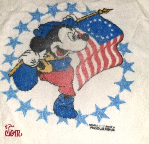 Vintage Mickey Mouse Waschlappen Bicentennial America 1976 American Flag - Bild 1 von 4