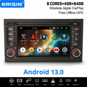 Android 14 Autoradio für Audi A4 S4 RS4 SEAT EXEO 64GB Navi Carplay DAB+ DSP USB - Bild 1 von 24