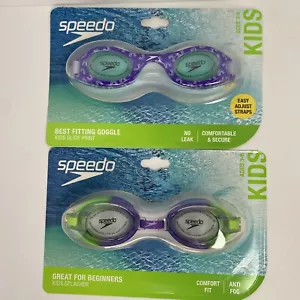 2 Gafas de Natación Speedo Niños Deslizantes con Ajuste Cómodo Antiniebla Protección UV Edades 3-6 - Imagen 1 de 3