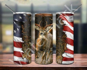 Deer Hunting 20 oz tumbler, Optional Bluetooth speaker P3897 - Picture 1 of 2