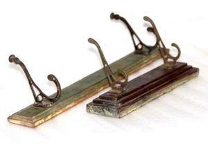 1970's Antique Wooden Hanger, Wall Hanging Cloth Hanger Handcrafted Old Original - Picture 1 of 12