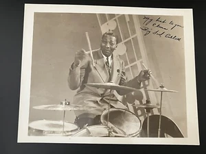 Big Sid Catlett Signed Autograph Photo Jazz Drummer Louis Armstrong All Star - Picture 1 of 2