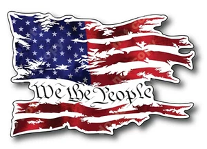 We the People USA American Flag Decal 3M Sticker Car Truck Window Bumper Laptop - Picture 1 of 5
