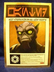 2018 STAR WARS GALAXY Ghost Crew Wanted Poster card P-5 Zeb Orrelious - Picture 1 of 2