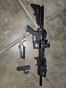 Airsoft Rifle & Bag Plus Accessories: APS M4 Full Metal Blowback AEG Rifle - Picture 1 of 4