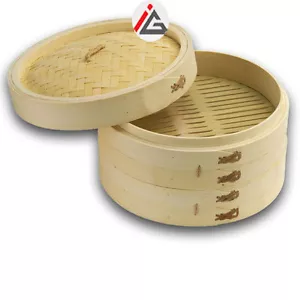Bamboo Steamer (1 Lid and 2 Base) 9inch - Picture 1 of 1