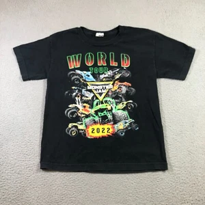 monster jam T Shirts youth M black graphic print grave digger, bigfoot - Picture 1 of 11