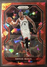  2020-21 Panini Prizm Prizms Red Ice #246 Serge Ibaka Raptors Team Color Match!