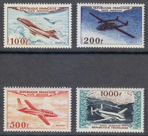 France 1954 MNH Mi 887-990 Sc C29-C32 Planes. Aviation set. Superb. De LUXE ** - Picture 1 of 2