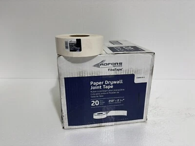 20 Rolls Adfors Fibatape Paper Drywall Joint Tape White 2-1/16 In x 250 Ft - Image 1 of 4