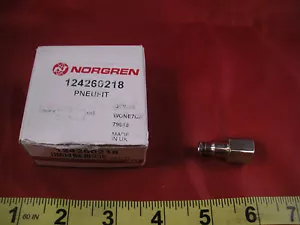 Norgren 124260218 Pneufit Raccordo Push-In Adattatore Dritto 5/32" 1/8 NPT Nuovo - Foto 1 di 5