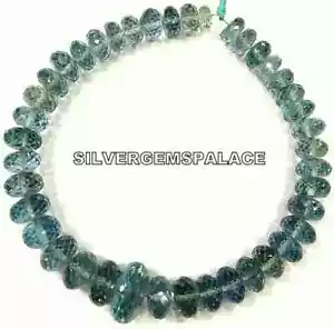 Extremely Rare~Aquamarine Faceted Rondelle Beads Maria Aquamarine Gemstone Beads - Picture 1 of 10