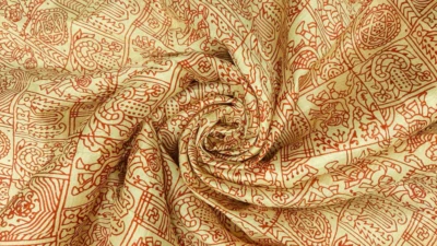 Pure Silk Fabric By The Yard Dress Making Cloth Collage Vintage Material PSF1345 - Image 1 of 4