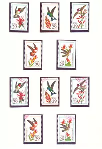 USA 2642-2646 Hummingbirds booklet stamps, mint and used etc - Picture 1 of 4