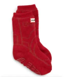 Hunter Original Boot Kids Red Slipper One Pair Socks Size Medium 11-3K L97808 - Picture 1 of 2