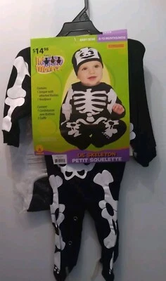 Disfraz Pequeño Esqueleto Rubíes Infantil Talla 6 - 12 Meses Halloween Bebé Nuevo con Etiquetas Foto 1 de 4