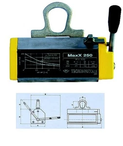 Imán de elevación MaxX imán de elevación de carga fuerza de elevación hasta 250 kg - Imagen 1 de 1