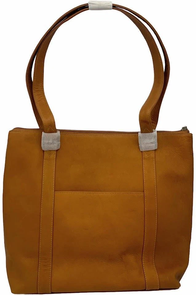 Bolso de mano de cuero Le Donne City con bolsillo tostado Foto 1 de 1