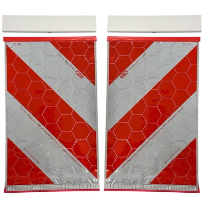 Warnmarkierung Warnflaggen Ladebordwand links + rechts LKW Ladebühne Hebebühne  - Bild 1 von 3