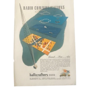 Vintage 1945 Hallicrafters Radio Communications Ad Advertisement - Picture 1 of 4