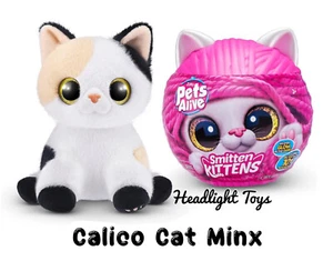 New Sealed Pets Alive Smitten Kitten Surprise Calico Cat MINX Interactive Plush - Picture 1 of 13