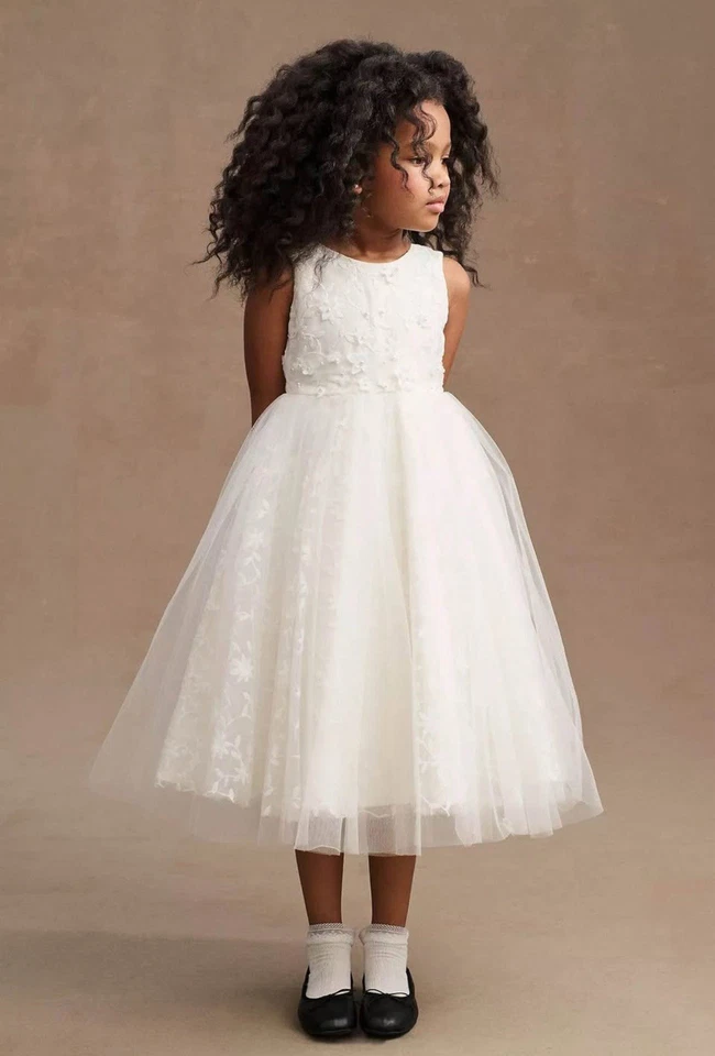 Vestido Anthropologie Princesa Daliana Jessie Cuentas Floral Tul Niña Flor 10 Foto 1 de 4