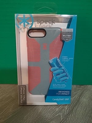 Speck Candyshell Grip Case for iPhone 7/6/6S Plus 5.5" Pinkorange/Slate Grey  - Image 1 of 2