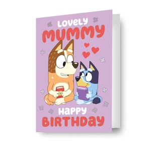 Mummy Birthday Card Bluey "Lovely Mummy" with Envelope, FSC Accredited, Official - Picture 1 of 3