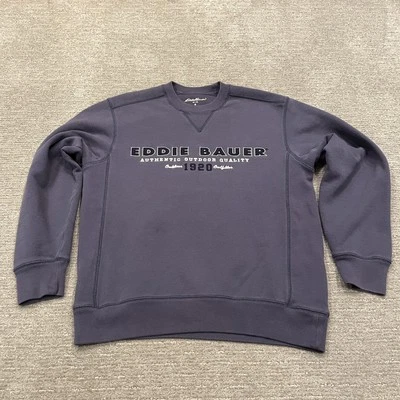 Eddie Bauer Sweatshirt Mens Small Crewneck Pullover Outdoor Embroidered Y2K Logo Foto 1 de 4