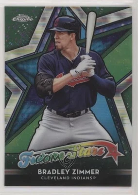 2018 Topps Chrome Future Stars Green Refractor /99 Bradley Zimmer #FS-5 - Image 1 of 2