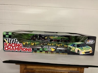 NASCAR Racing Champions John Deere 6 Piece Car Set With Transporter- 1/64-New - Image 1 of 4
