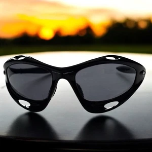 Oakley Racing Jacket occhiali da sole vintage anni 90 montatura Jet Black Gen 1 RARI - Foto 1 di 16