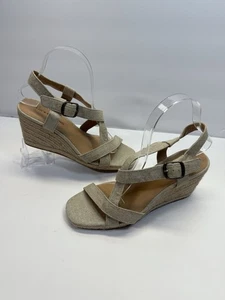 Sandalia de cuña alpargata Mytila Lucky Brand para mujer talla 7,5 M clásica cómoda - Imagen 1 de 7