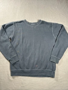 Taylor Swift Folklore Sweatshirt Womens Small Blue Album Stars Scars Crewneck - Picture 1 of 13