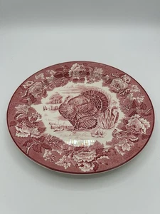 Vintage Woods Burslem England rot Türkei Transfer Geschirr Teller 10" - Bild 1 von 4