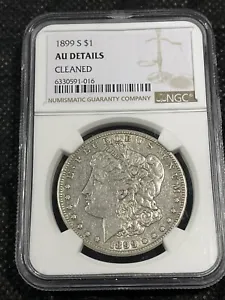 1899-S 1$ NGC AU Details Cleaned Morgan Silver Dollar Certified - Picture 1 of 4