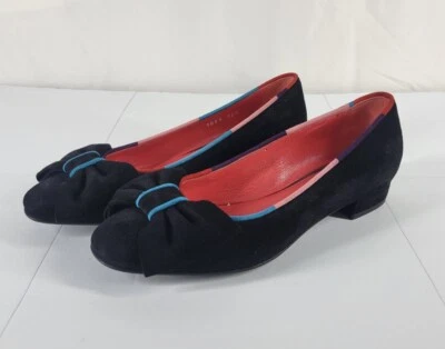 Mocasines Pas De Rouge de gamuza y lazo negros talla EE. UU. 6,5 UE 36,5 1859 Foto 1 de 4