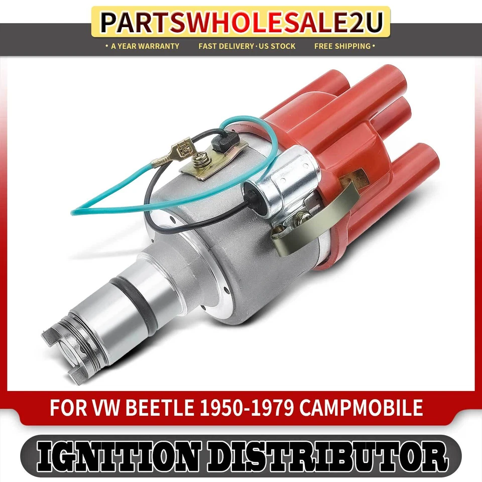 Distribuidor de encendido con tapa y rotor para Volkswagen Beetle Dasher Rabbit Scirocco Foto 1 de 4