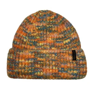 Brand New Autumn Wool Marble Knit Beanie Orange - Picture 1 of 1