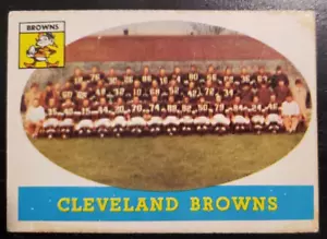 1958 Topps #9 Cleveland Browns Team Card #29 Jim Brown Team: Cleveland - Picture 1 of 6