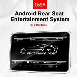 2+16GB 10.1'' Android Car Headrest Monitor Rear Seat HDMI WIFI USB DVD Player - Bild 1 von 12