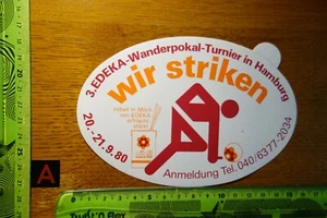 Alter Aufkleber Discounter EDEKA Sport Bowling Turnier 1980 Hamburg - Bild 1 von 2